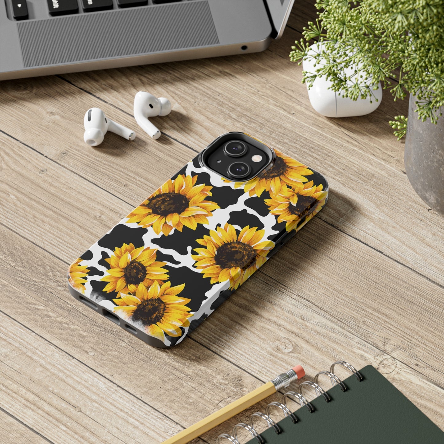 Cow Sunflower Phone Cases